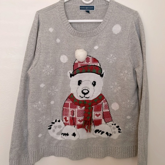 Karen Scott Christmas Sweater - Picture 1 of 3